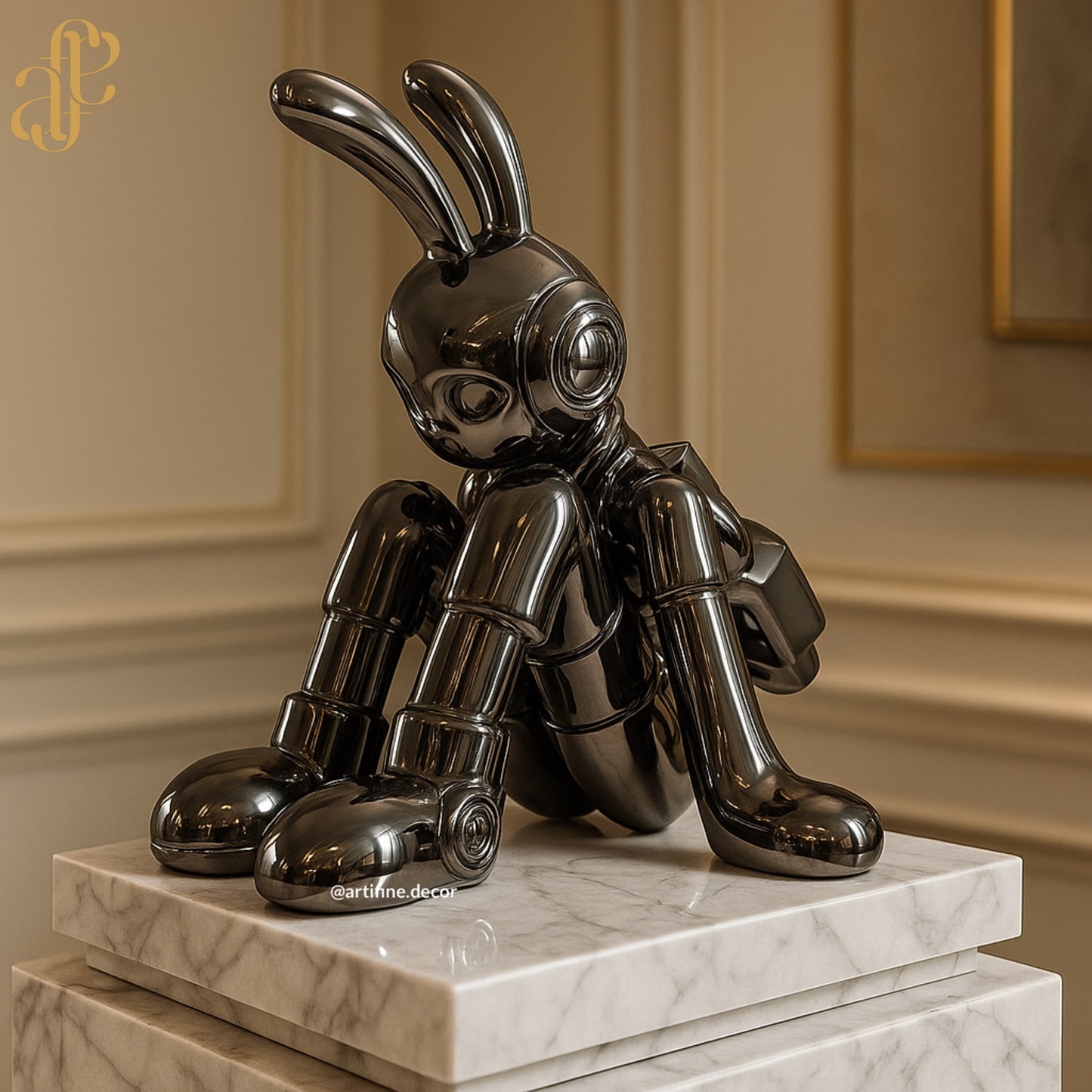 An Exclusive Glossy Bunny – Premium Art Statement