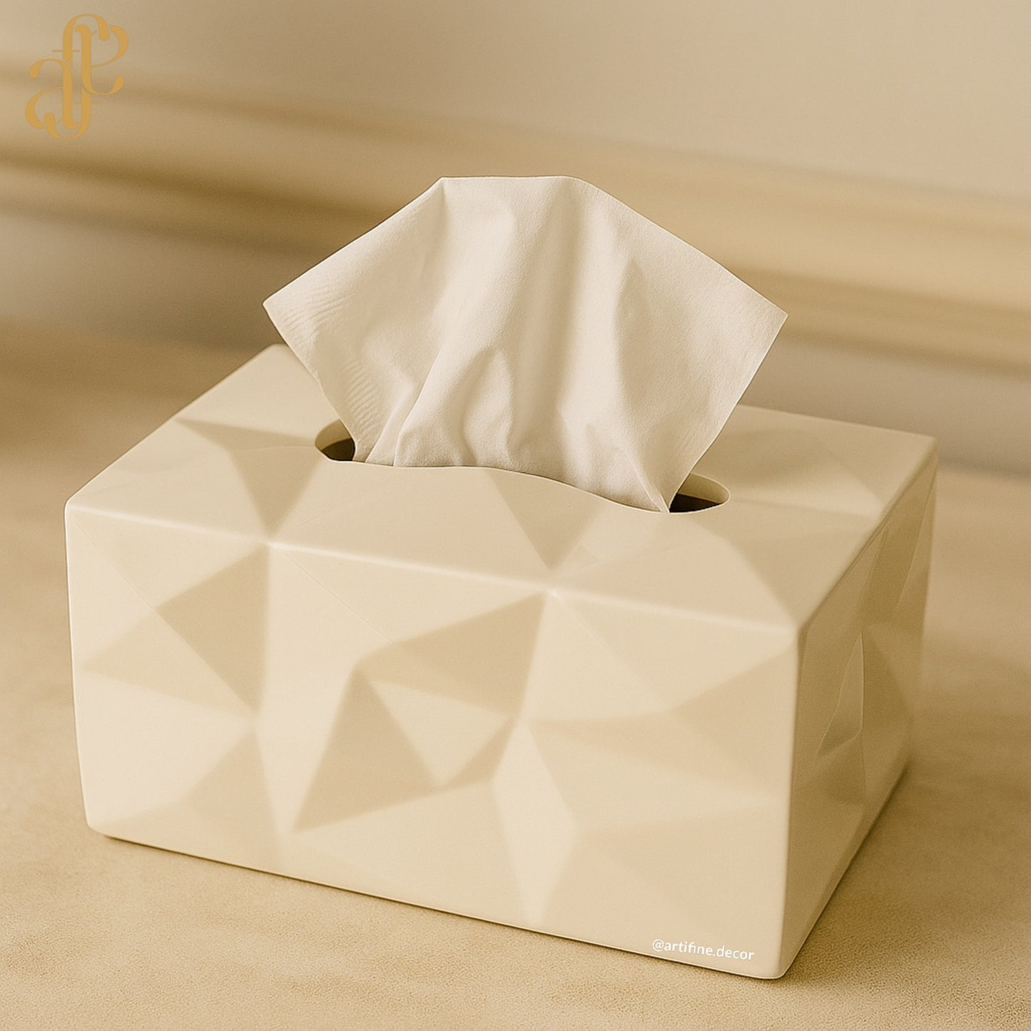 Geometric Ceramic Tissue Box – Luxe Edition