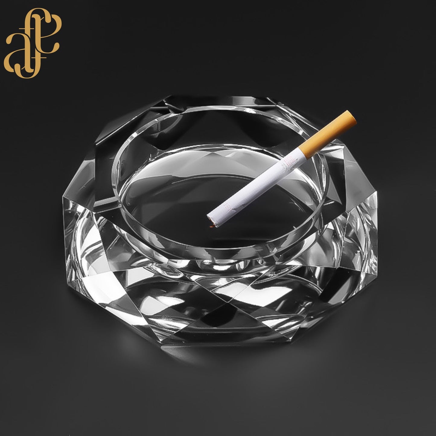 Crystal-Cut Diamond Ashtray
