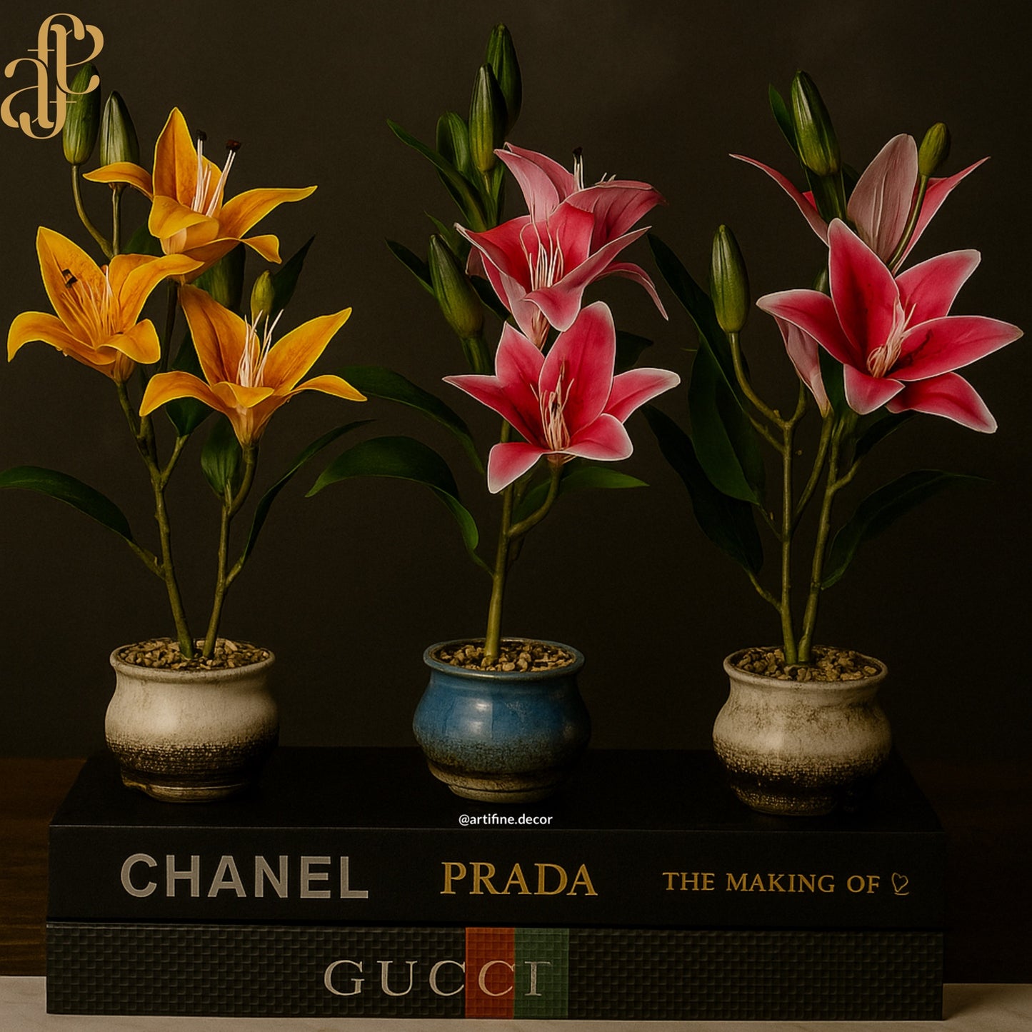 Lily Blossom Ceramic Pot