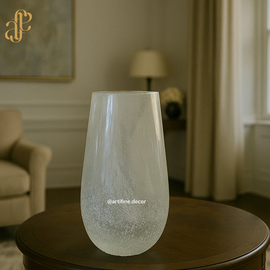 Frosted Glass Vase Set – Elegant Minimalist Design