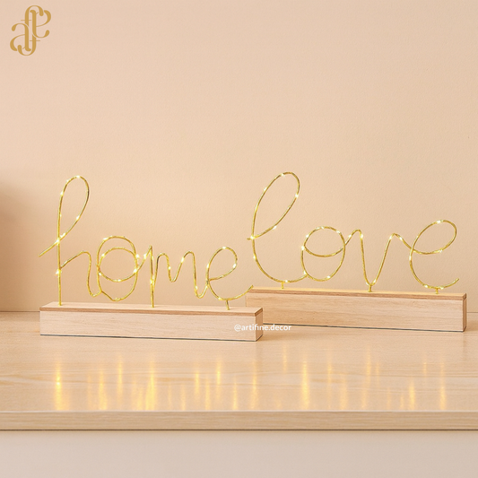 LOVE & HOME LED Word Light Décor – Set of 2