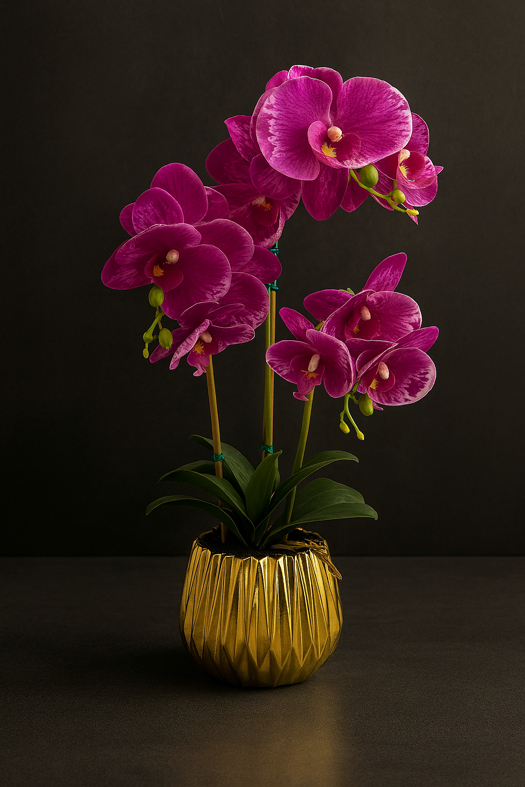 Orchid Elegance in Ceramic Pot