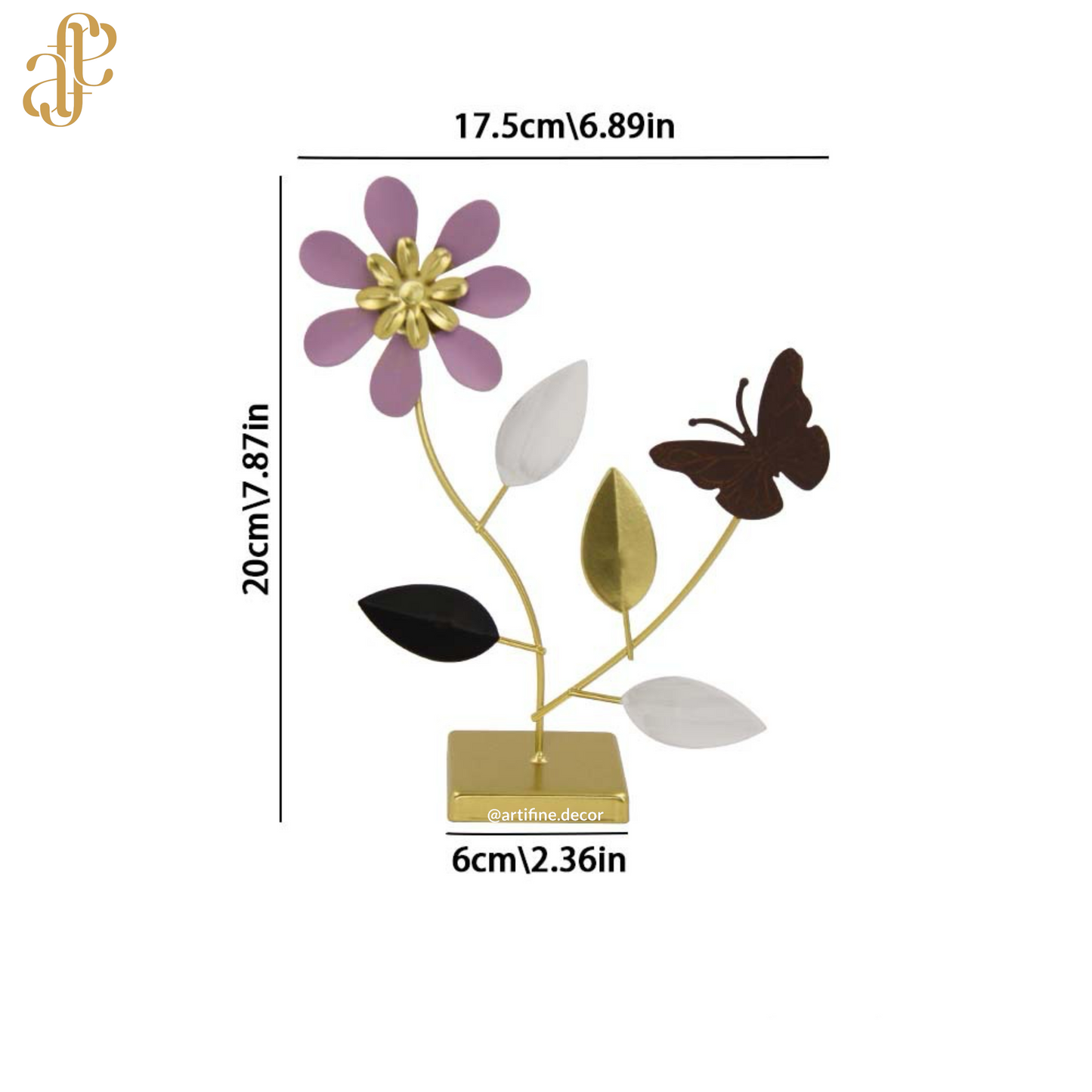 Butterfly Blossom Metal Sculpture