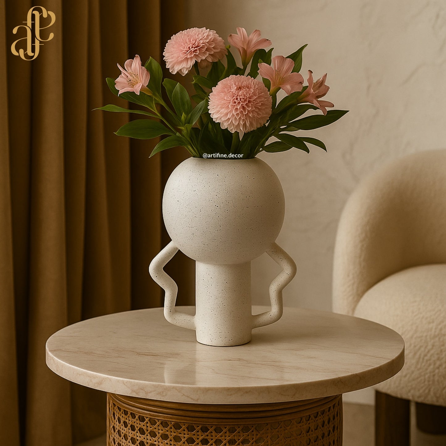 Hands-on Hip Ceramic Vase