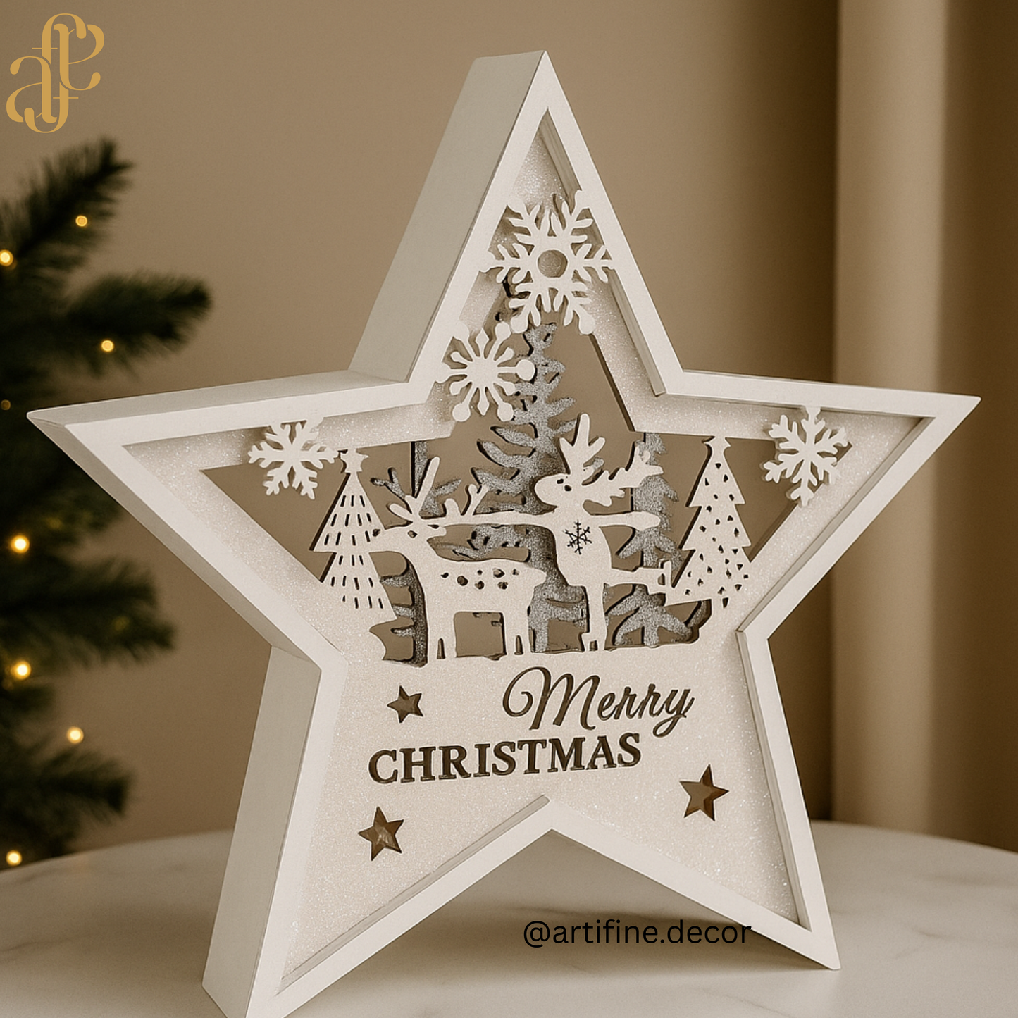 ⭐ Christmas Star Light Décor – Sparkly, Elegant & Full of Holiday Magic