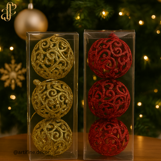 🎄 Christmas Ornament Set – Elegant, Sparkling & Festive