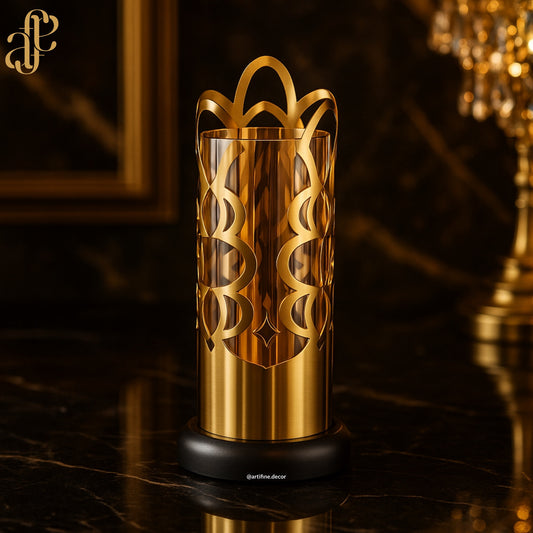 Gold Arabesque Cutout Vases – 3-Piece Set
