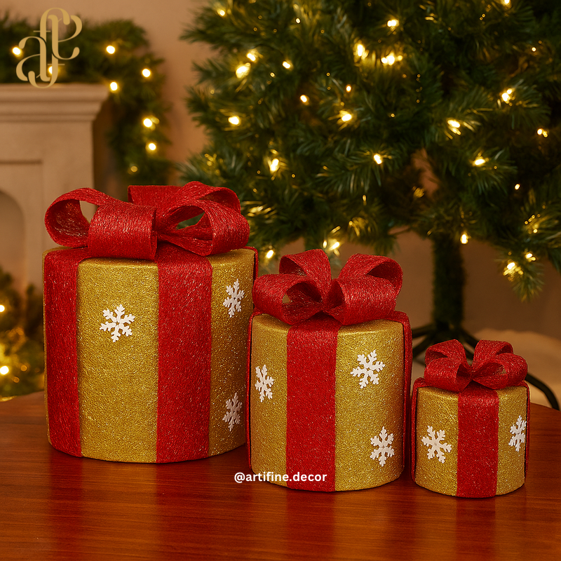 ✨ Glitter Christmas Gift Box Set of 3 ✨