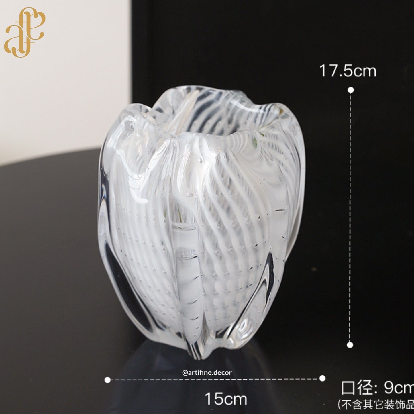 Bubble Glass Vase – Handmade Artisanal Design