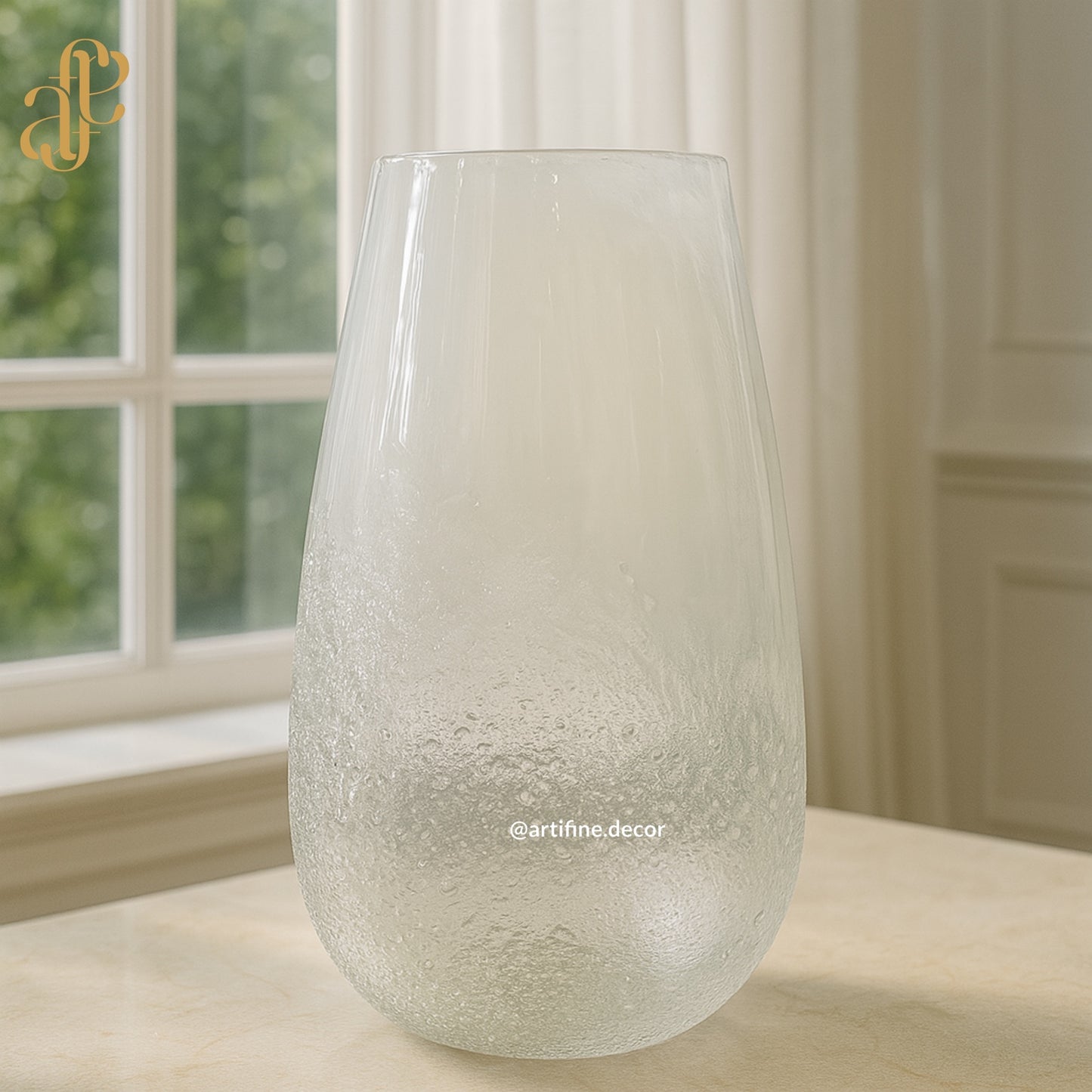 Frosted Glass Vase Set – Elegant Minimalist Design