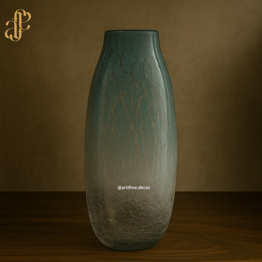 Glazed Glass Vases with Marble Veins – Ocean Fade