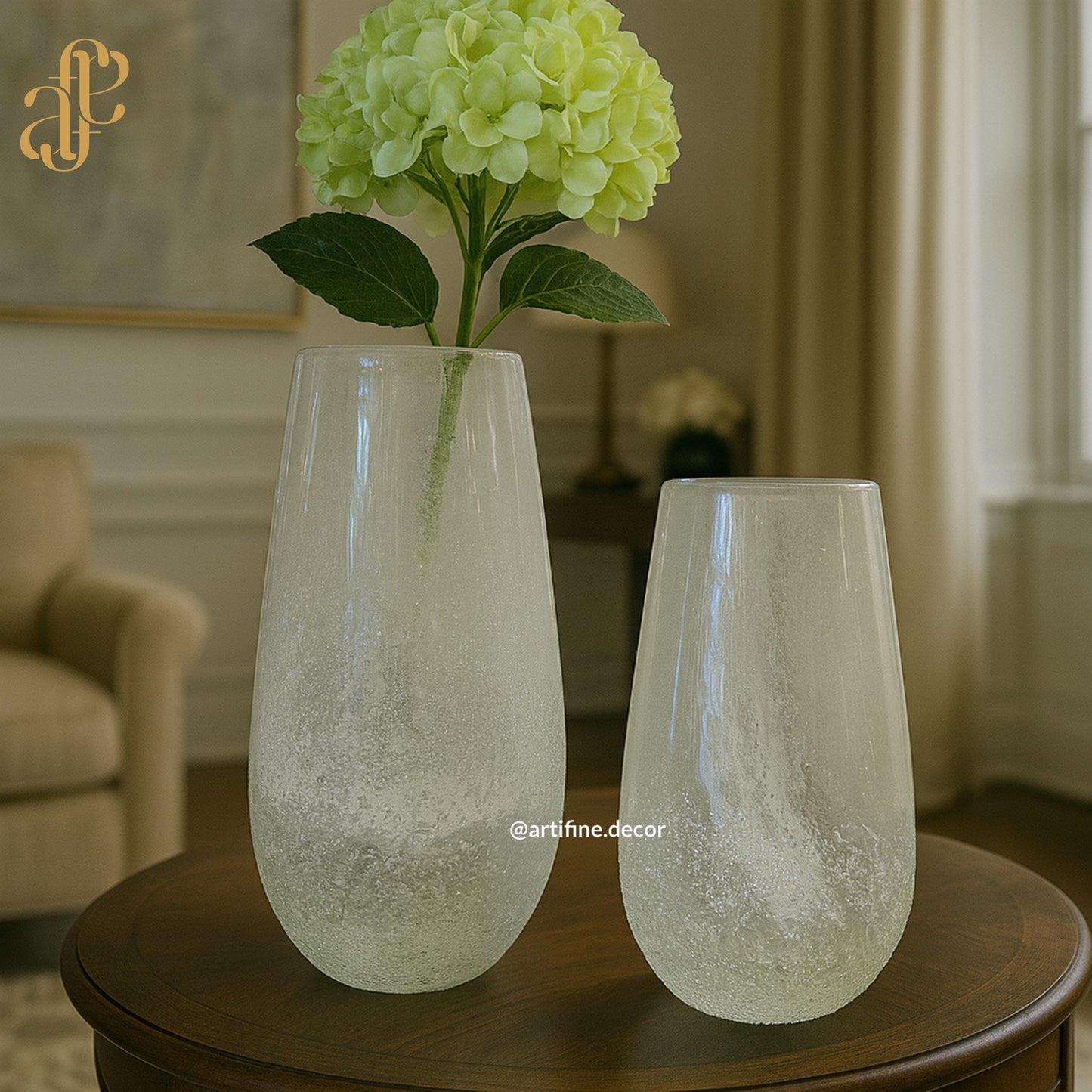 Frosted Glass Vase Set – Elegant Minimalist Design