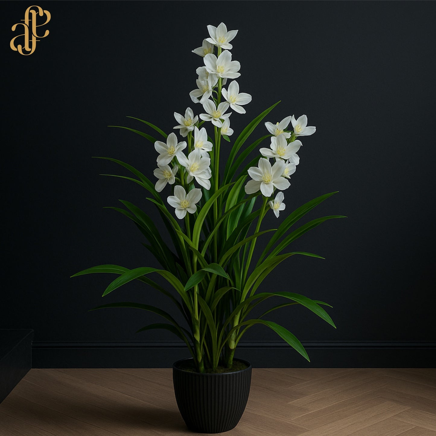 Tall White Orchid Artificial Tree