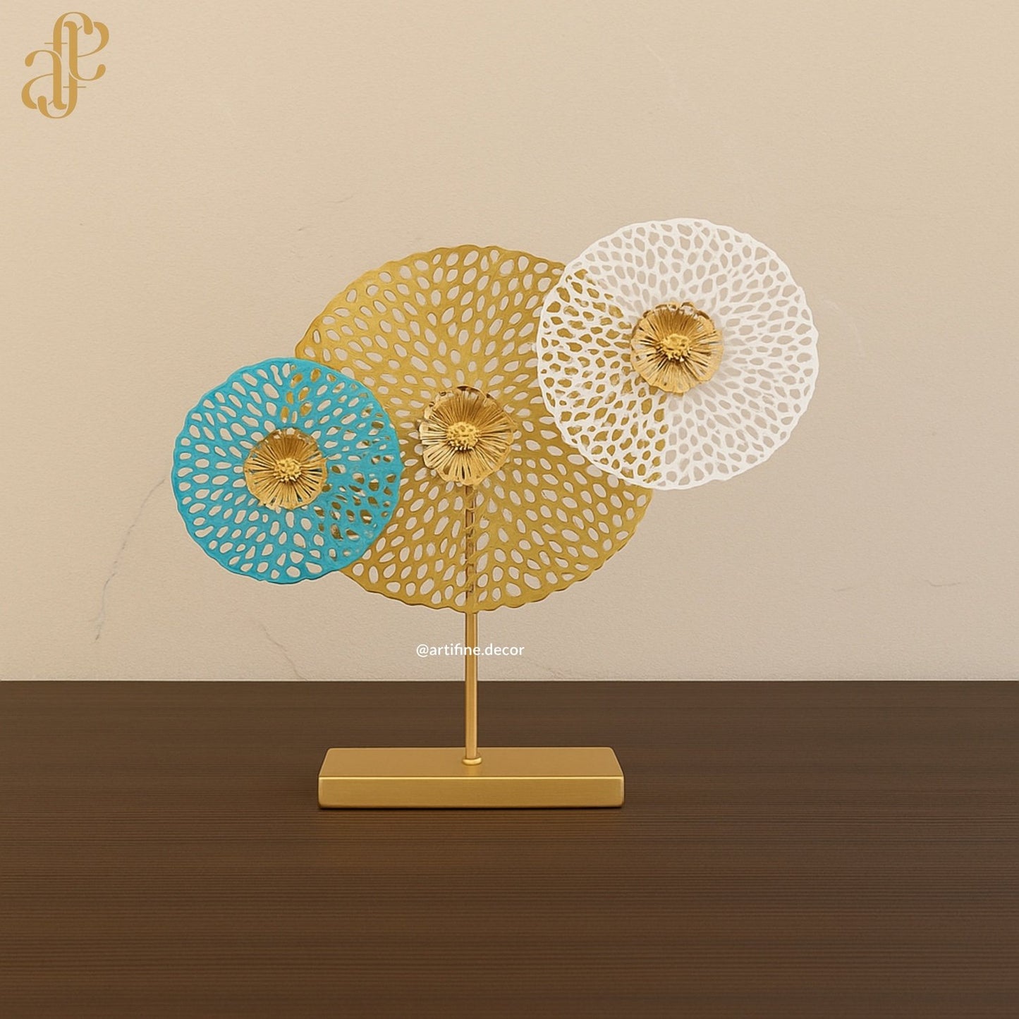 Golden Harmony Disc Sculpture