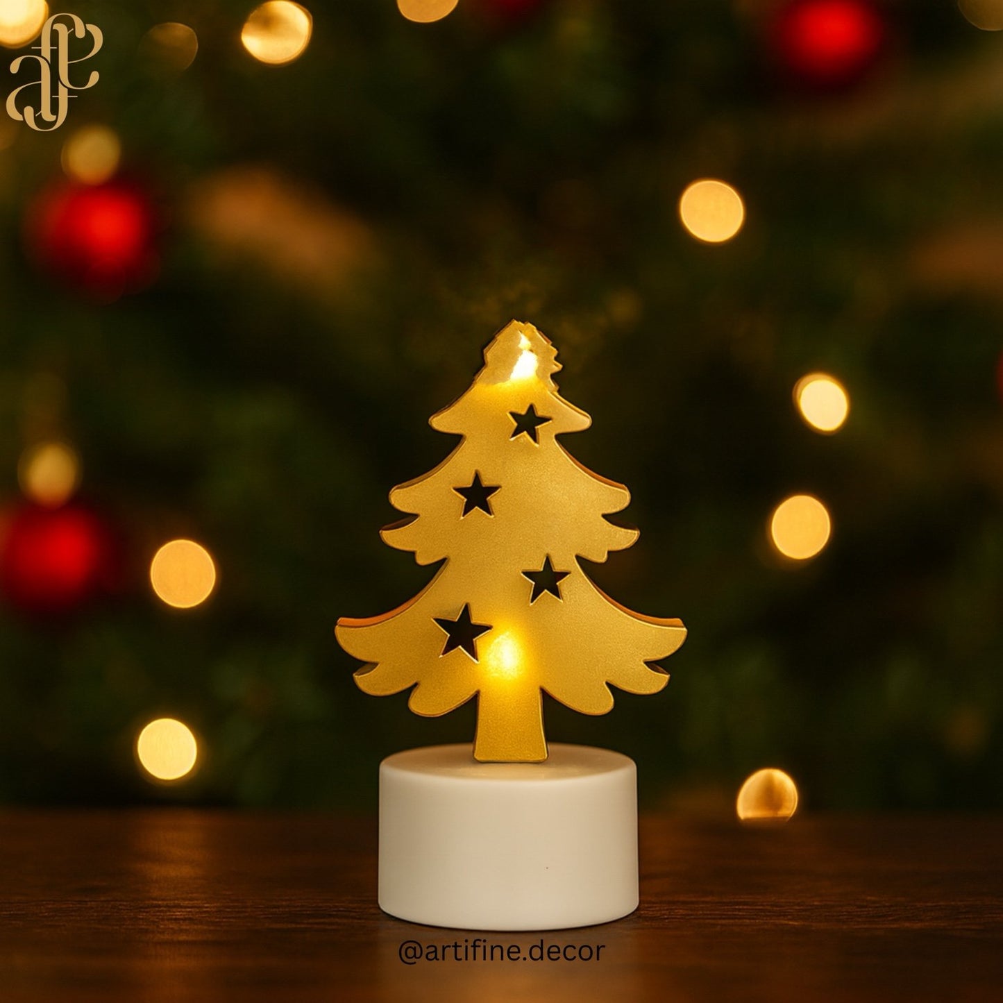 🕯️ Festive LED Candle Set of 3 – Christmas Tree, Bell & Star Designs -