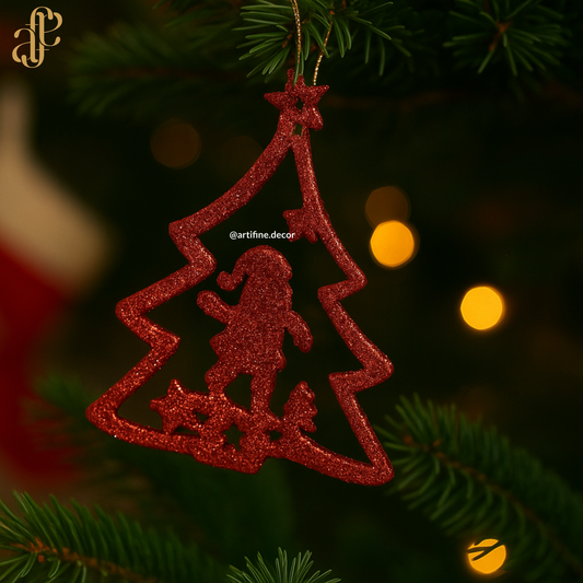 ✨ Glittery Christmas Tree Ornaments – Red OR Gold Set of 3 PCS each✨
