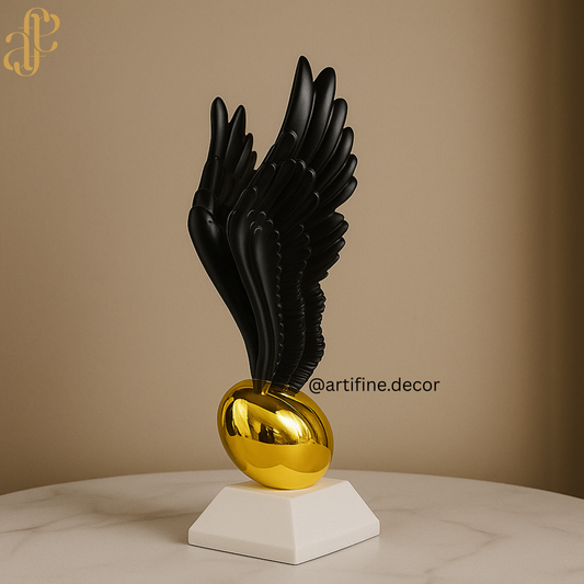 Golden Wing Sculptures – Black & White