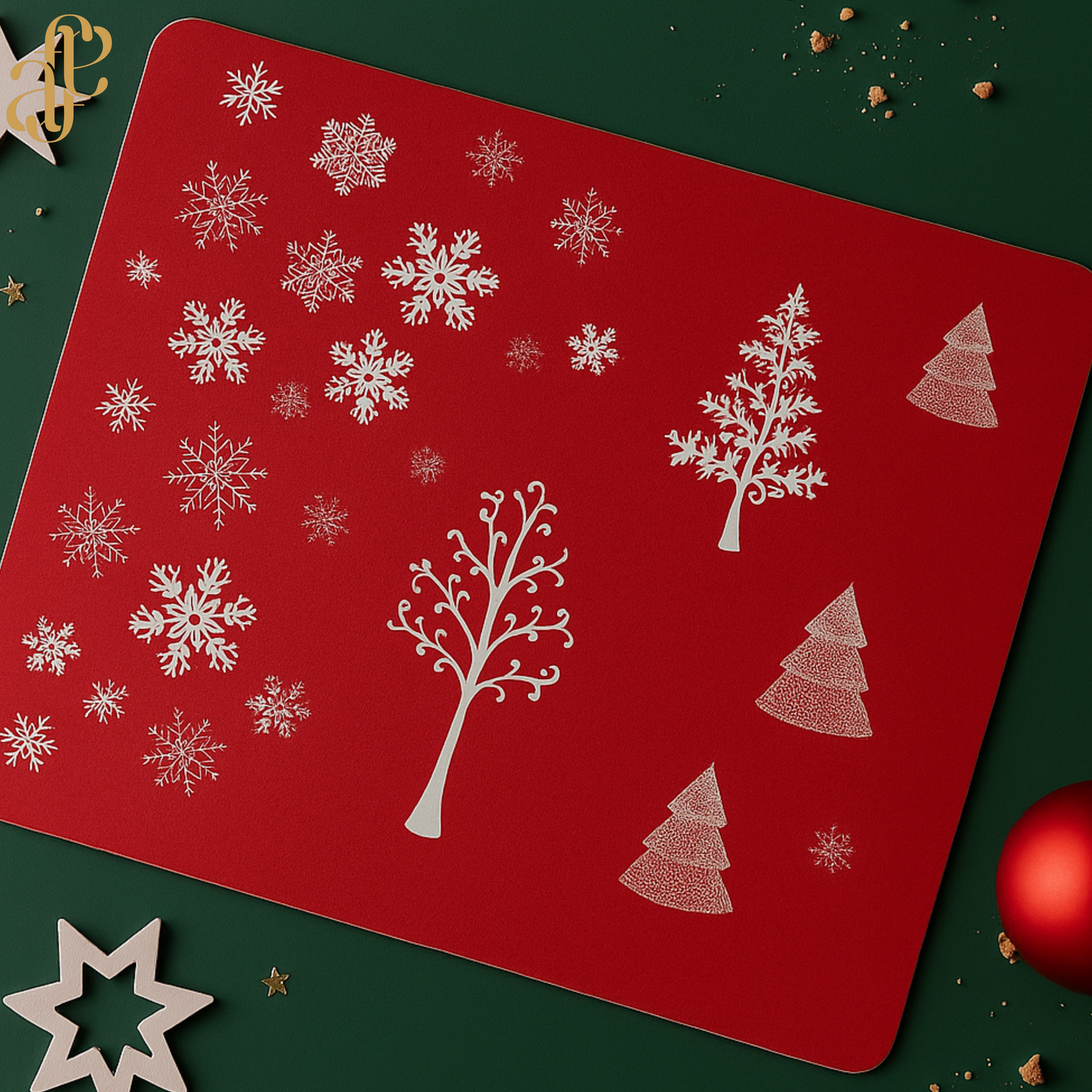 Christmas Placemats, & Cups Set – Festive Dining Essentials!