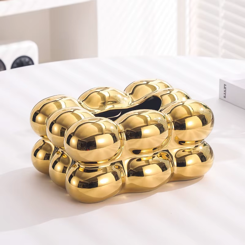 Bubble Tissue Box – Glossy Ceramic Finish