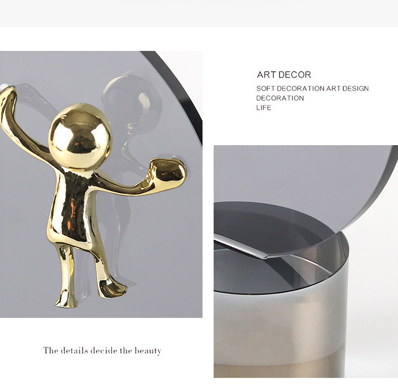 Golden Spirit Sculpture – Modern Art Duo
