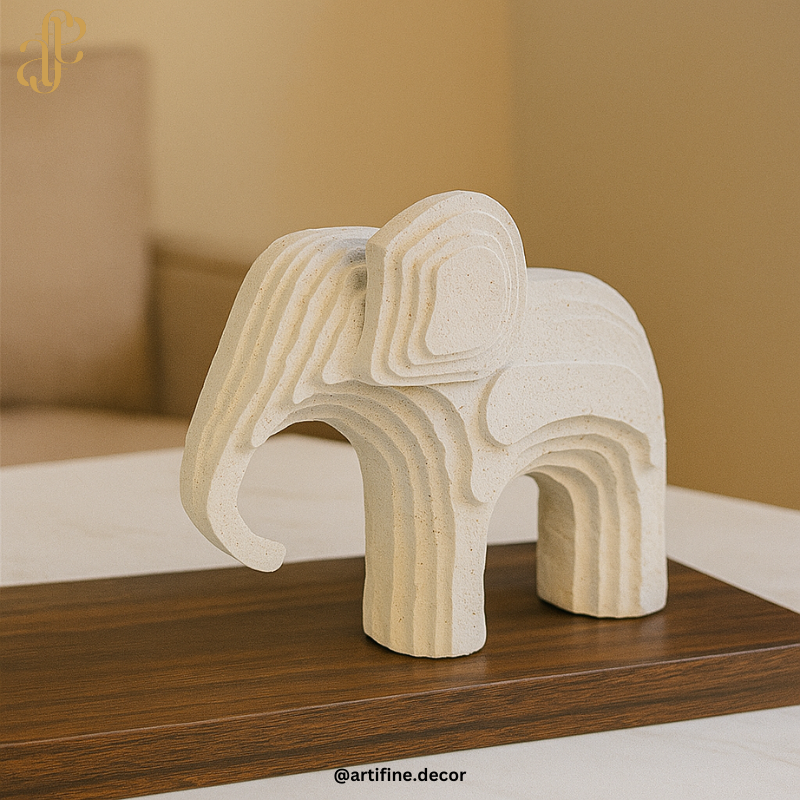 Modern Layered Elephant Sculpture β Set of 2