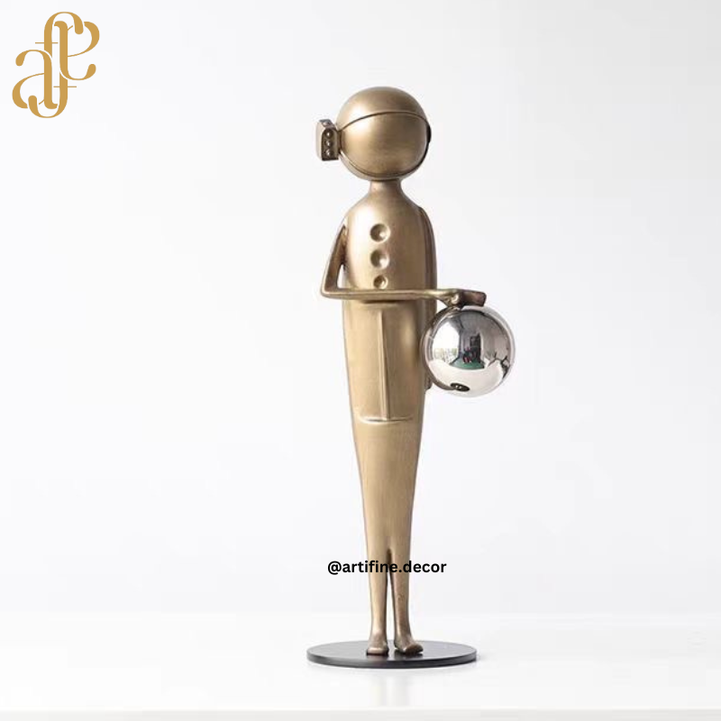 Luxury Bronze & Gold Abstract Metal Sculptures