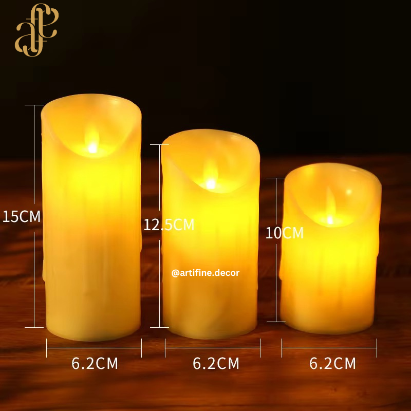 GlowLite LED Candle Set – Set of 3