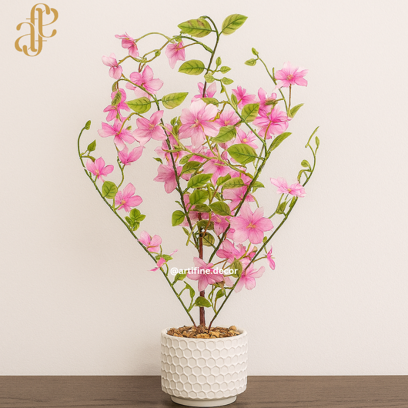 Blossom Arrangement in Honeycomb Pot