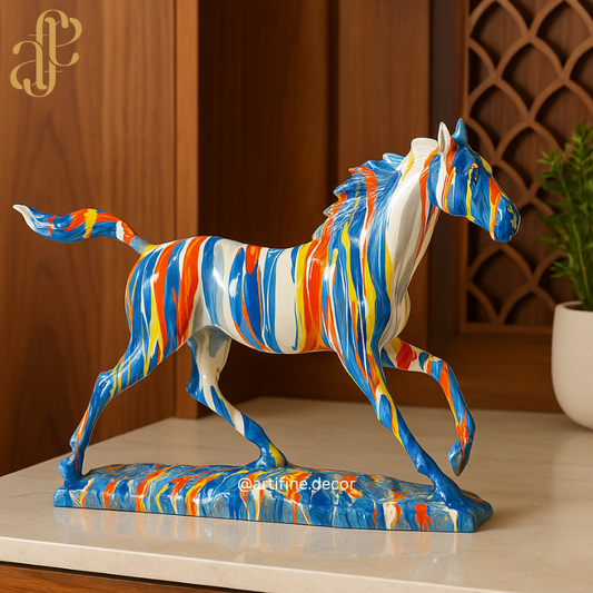 Marble-Effect Horse Sculptures – Bold, Artistic & Luxurious