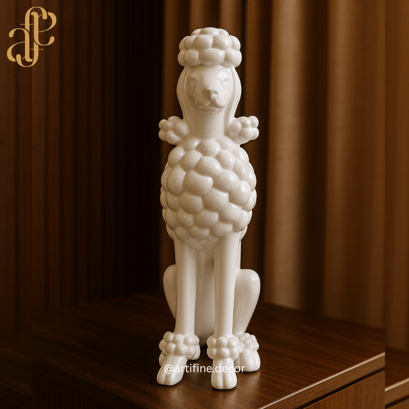 Modern Poodle Figurines – Bold, Chic & Decorative