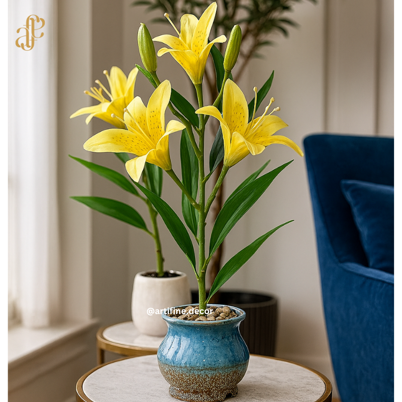 Lily Blossom Ceramic Pot