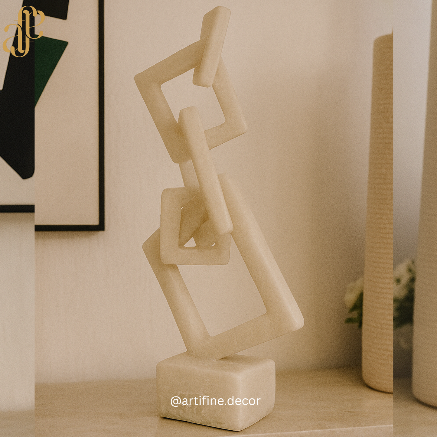 Modern Abstract Chain-Link Sculpture