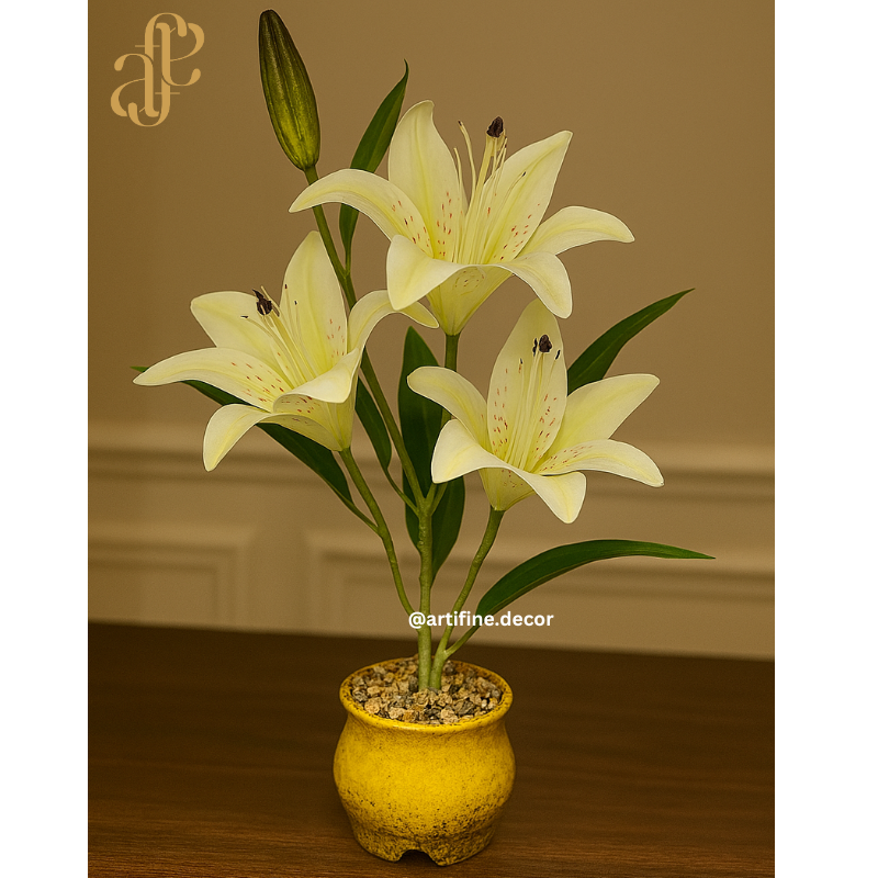 Lily Blossom Ceramic Pot