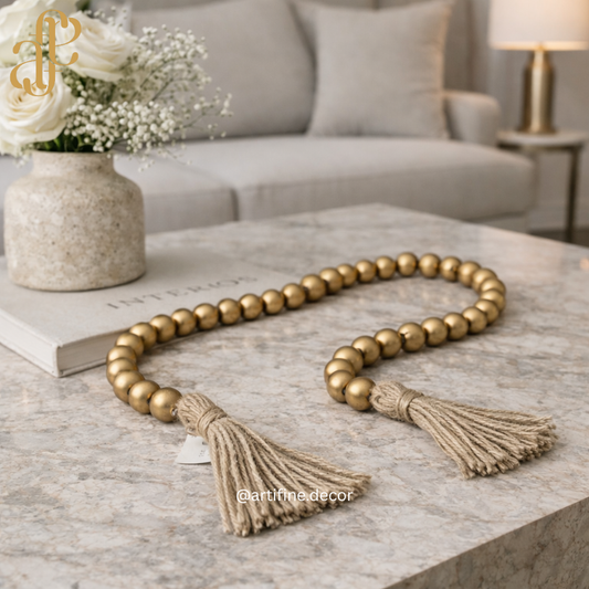 Golden Wooden Rosary