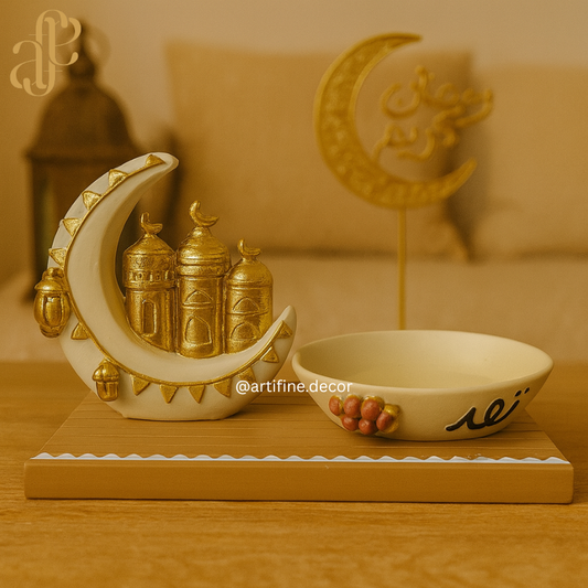 Ramadan Date Platter with a cresenet