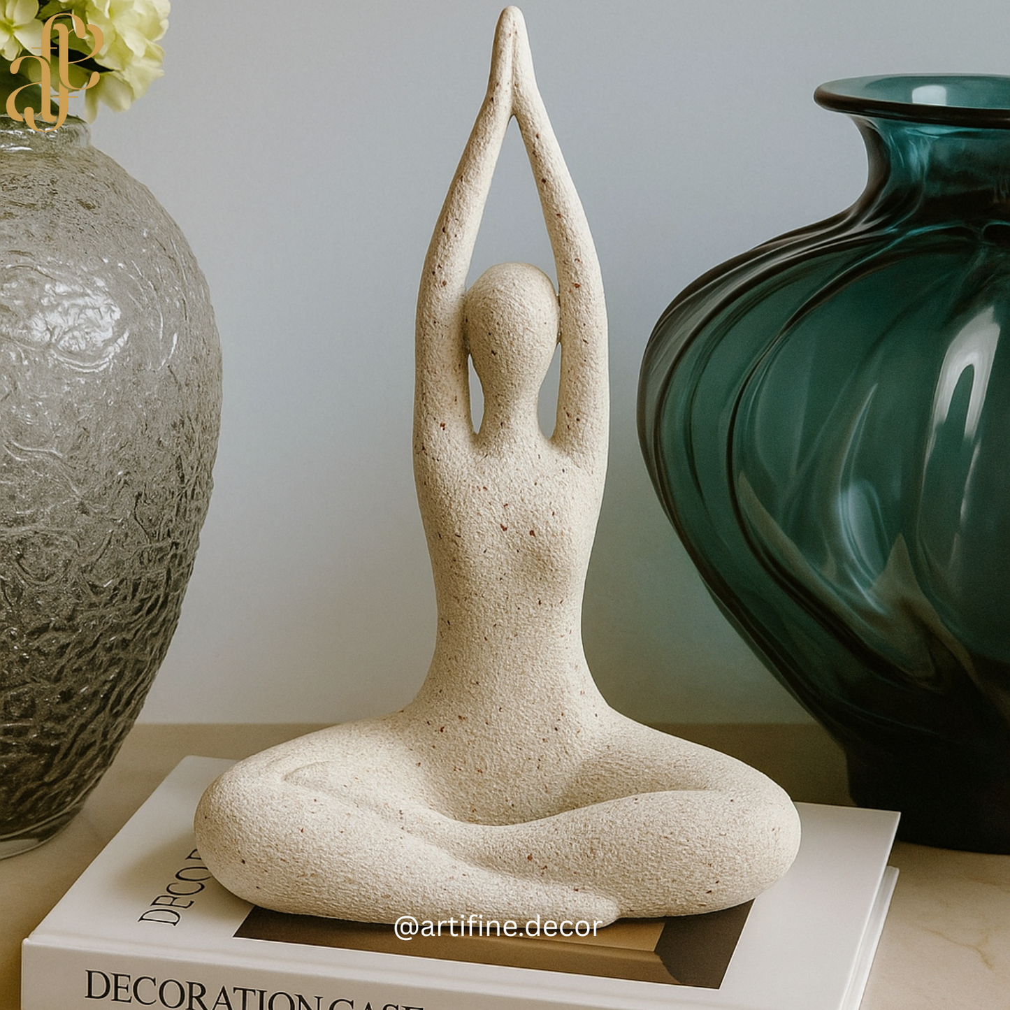 Zen Yoga Pose Minimalist Sculpture
