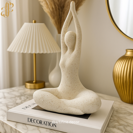 Zen Yoga Pose Minimalist Sculpture