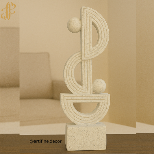 Modern Geometric Sculpture Set – Stone Texture