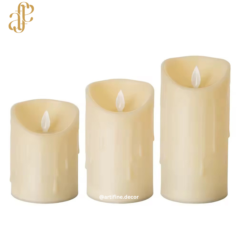 GlowLite LED Candle Set – Set of 3