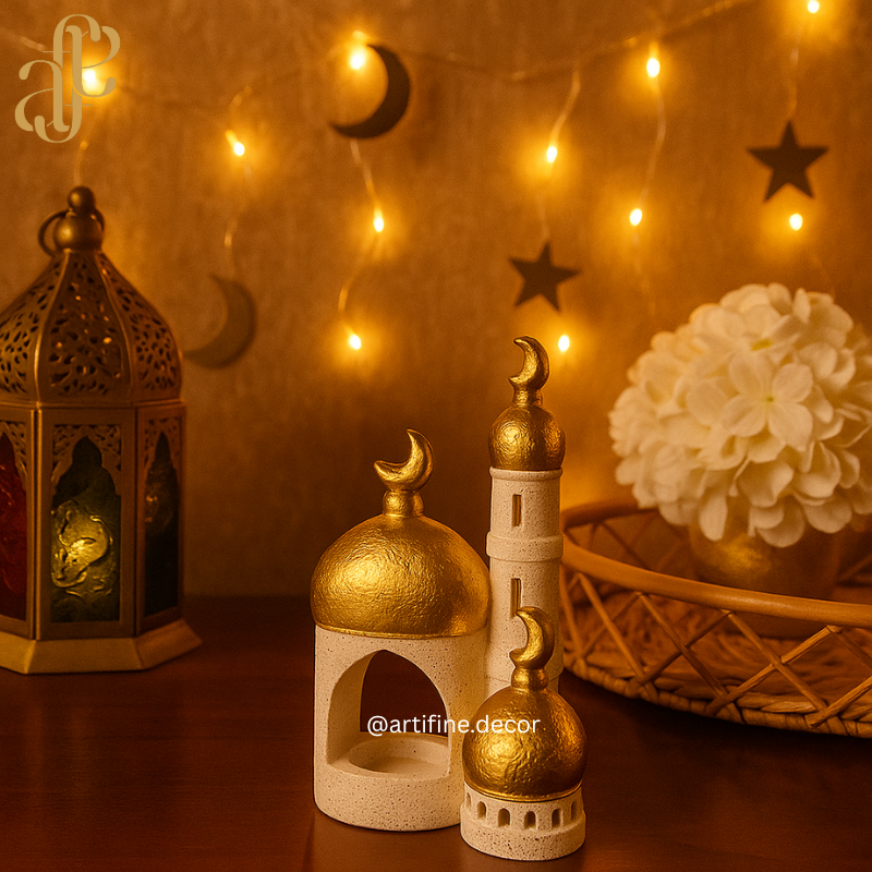 Ramadan Minaret Decor with Candle