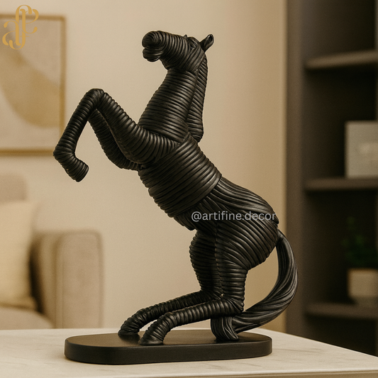 Majestic Horse Sculptures – Black & White