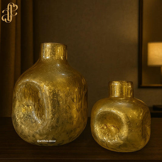 Aurora Textured Vase Set- Beige
