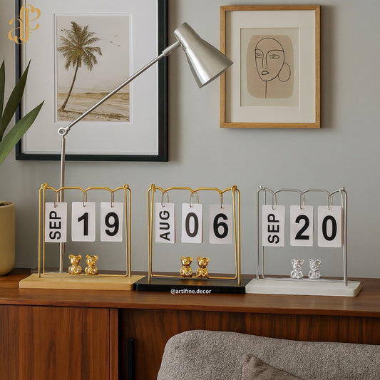 Bear Stand Calendar – Gold, Black & Silver