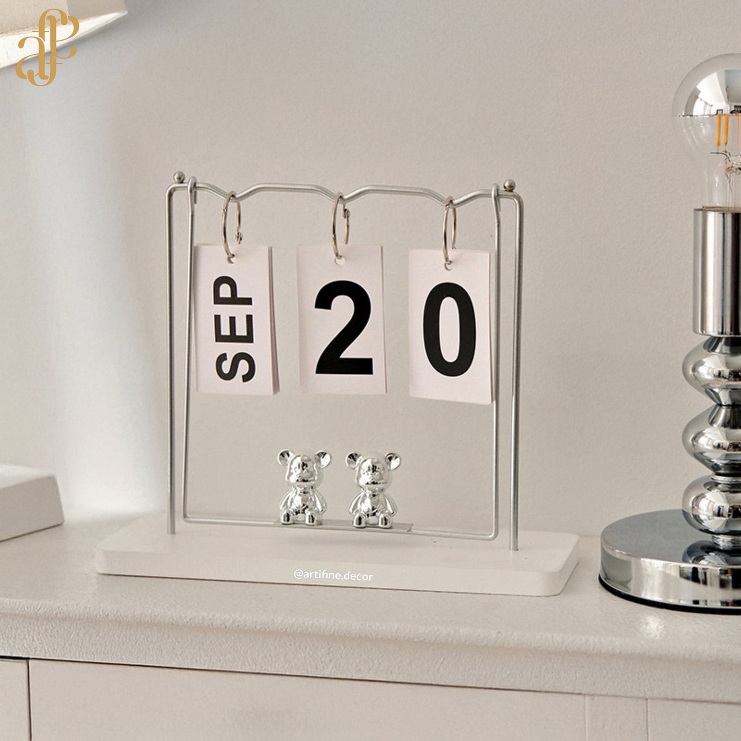 Bear Stand Calendar – Gold, Black & Silver