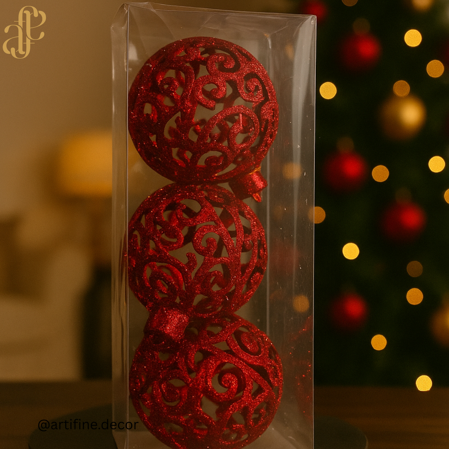 🎄 Christmas Ornament Set – Elegant, Sparkling & Festive