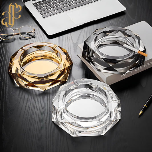 Crystal-Cut Diamond Ashtray