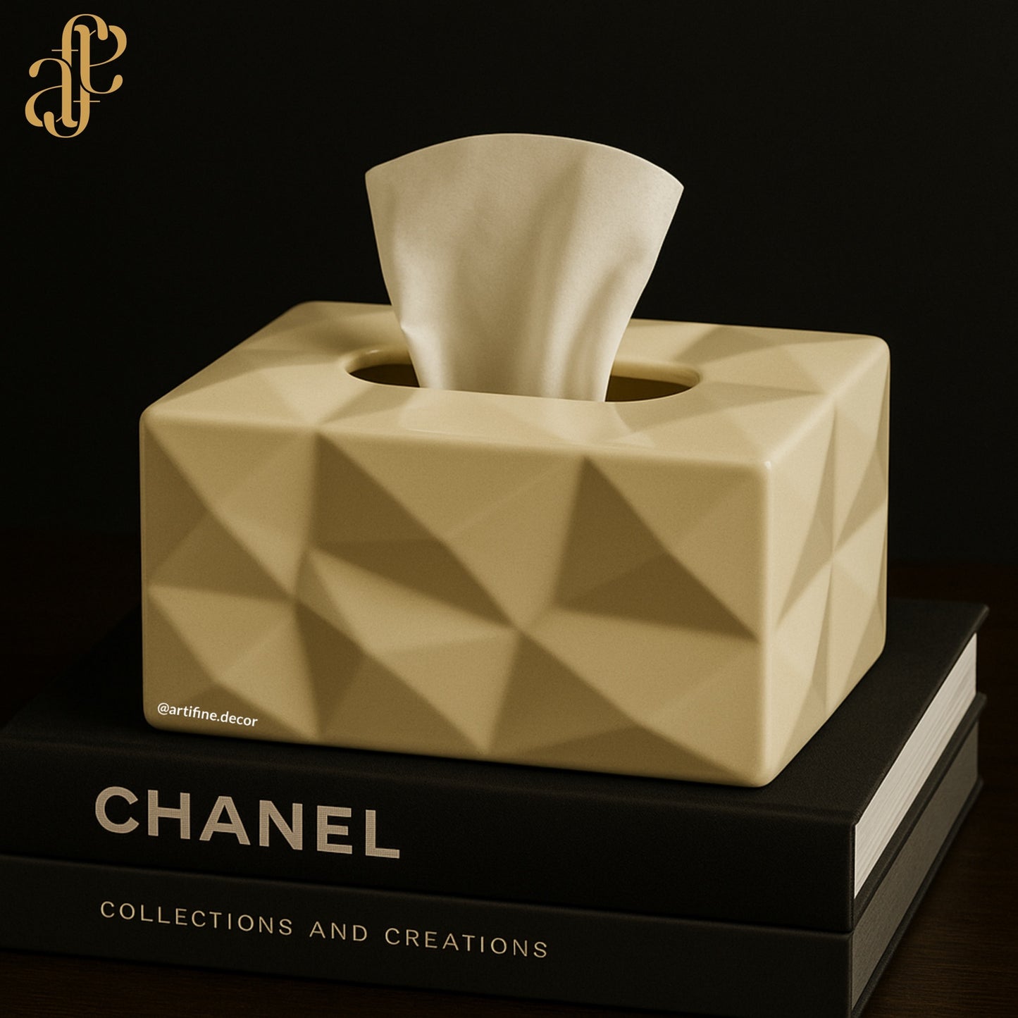 Geometric Ceramic Tissue Box – Luxe Edition