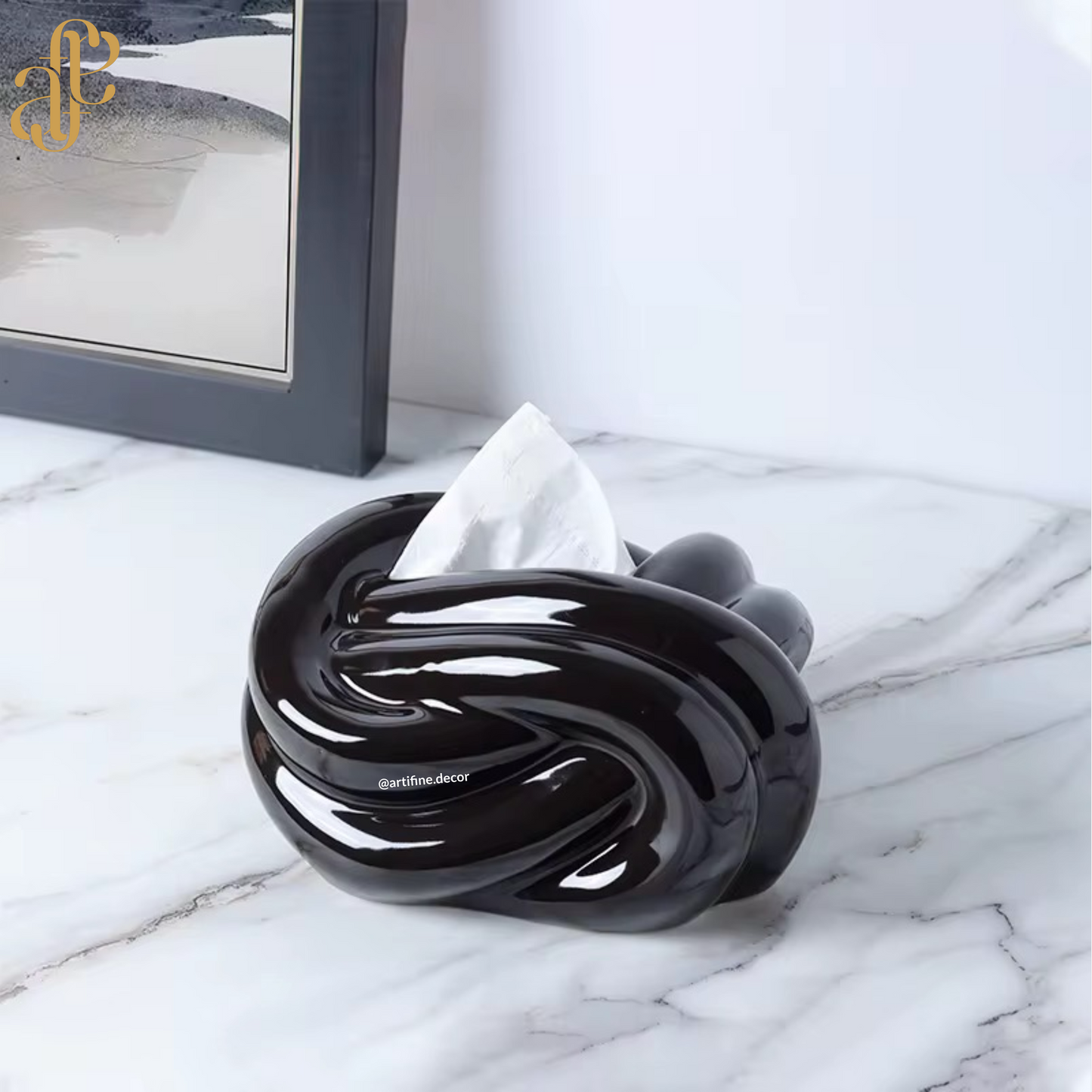 Knot Ceramic Tissue Box