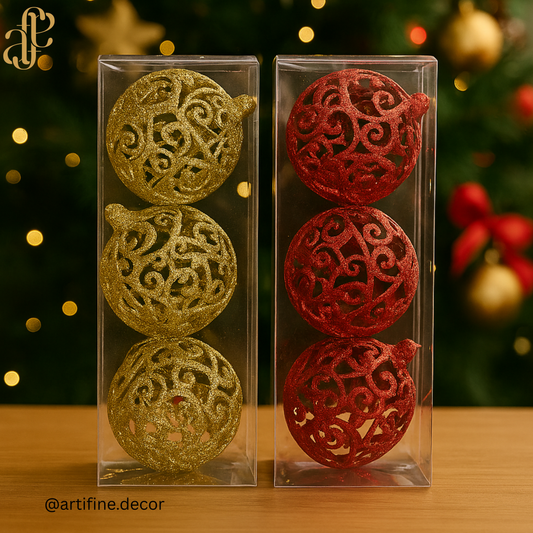 🎄 Christmas Ornament Set – Elegant, Sparkling & Festive